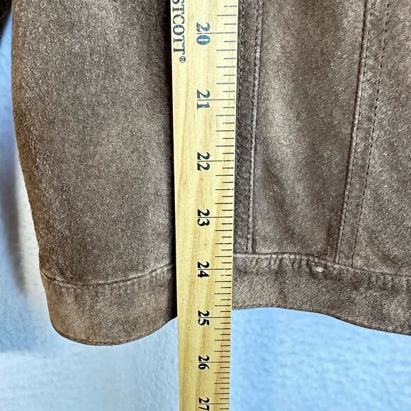 VTG Suede Leather Jacket Women XL Western Festival Boho Quiet Luxury Quality - Picture 12 of 13